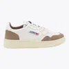 Autry Medalist Sneakers In White Leather With Brown Suede