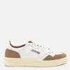 Autry Goatskin And Suede Medalist Low Sneakers In Neutral