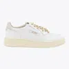 Autry Medalist Low Sneakers In White Leather And Suede Heel Tab In White