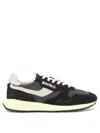 Autry Reelwind Low Suede And Shell Sneakers In Black