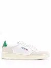 Autry Low-top Sneakers With Mixed Textures And Contrast Heel Tab In White