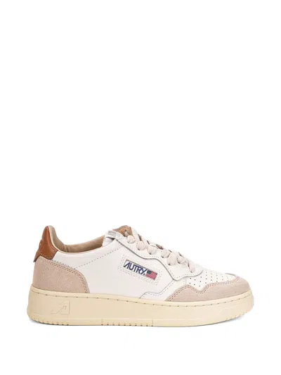 Autry Sneakers With Perforated Inserts In White