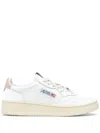 Autry Medalist Low-top Bicolor Leather Sneakers In White