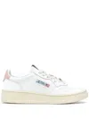 Autry Medalist Low-top Bicolor Leather Sneakers In White