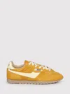 Autry 'windspin Low' Yellow Sneaker With Logo On The Side And On The Heel In Orange