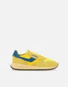 Autry Reelwind Lace-up Sneakers In Yellow/light Blue