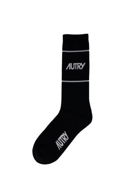 Autry Socks In Lines Black