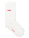 Autry Logo Print Ribbed Socks