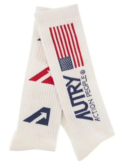 Autry Socks With Iconic Logo In Multi
