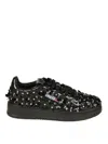 Autry Sparkling Black Low-top Sneakers With Sequin Detail In Black