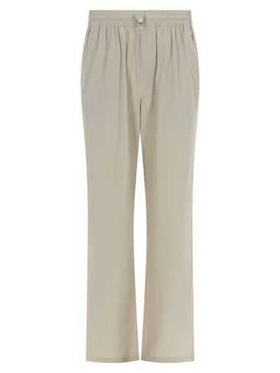 Autry Sports Pants Logo Elastic Waist Straight Leg In Neutral
