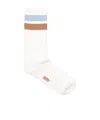 Autry Stripe-detail Socks In Cream/sky