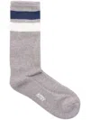 Autry Stripe-detail Socks In Grey