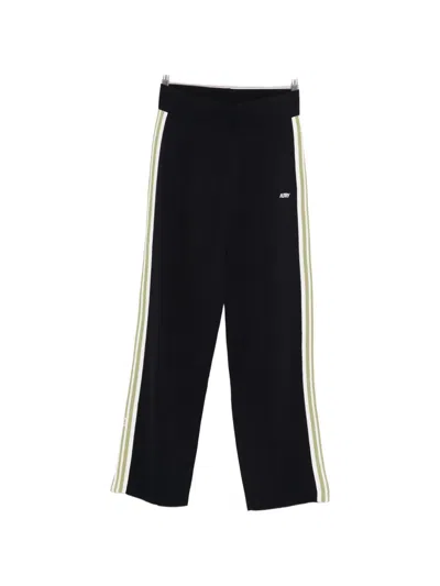 Autry Stripe Trousers In Black