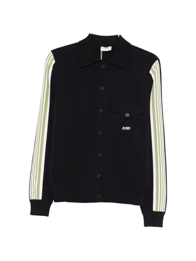 Autry Striped Pocket Jacket In Black