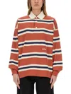 Autry Orange Polo Shirt With Lettering Logo Embroidered On The Front