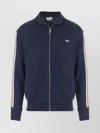 Autry Embroidered High Neck Jacket With Ribbed Cuffs In Blue