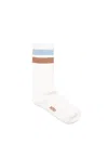 Autry Stripe-detail Socks In Beige