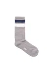 Autry Stripe-detail Socks In Gray