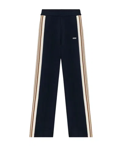 AUTRY AUTRY STRIPED WIDE-LEG PANTS