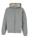 Autry Structured Active Hoodie With Front Zipper In Gray