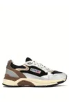 Autry Hyperway Metallic Leather Mesh Sneakers In Multi