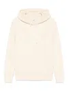 Autry Beige Cotton Sweatshirt With Hood And Logo Embroidery In Beige