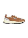 Autry Hyperway Sneakers In Cigar And Silver Mesh And Suede In Brown