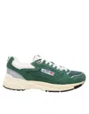 Autry Hyperway Low Malachite And Silver Mesh And Suede Sneakers In Green