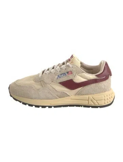 Pre-owned Autry Suede Colorblock Pattern Athletic Sneakers In Neutral