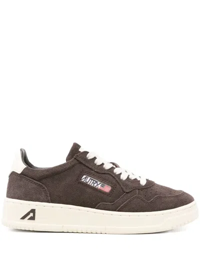 Autry Suede Leather Trainers In Brown