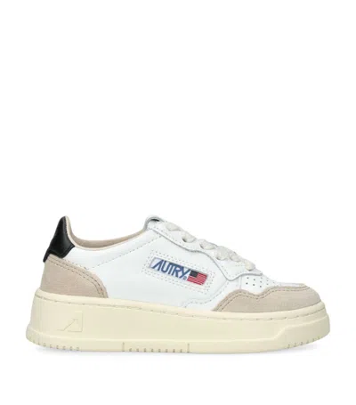 Autry Kids' Suede Low-top Medalist Sneakers In Weiss