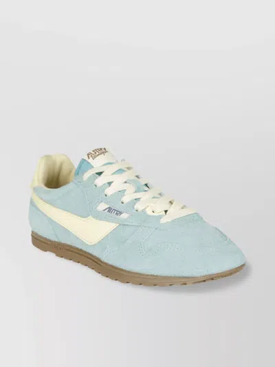 Autry Suede Low-top Sneakers Rubber Sole In Light Blue