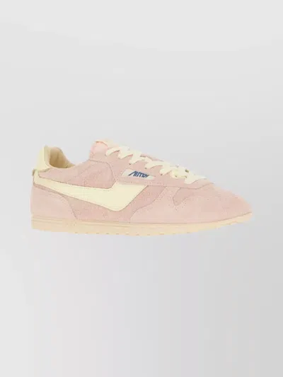 Autry Suede Low-top Windspin Sneakers In Pink