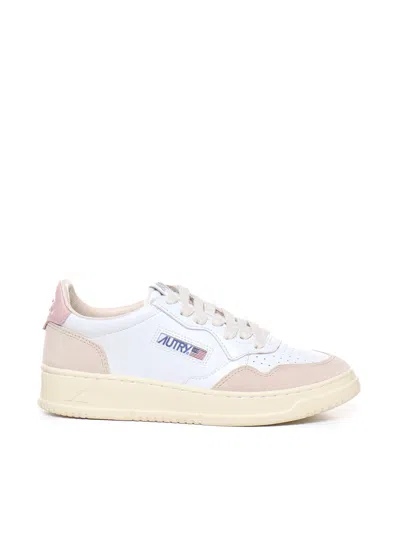 Autry Suede Medalist Sneakers In White