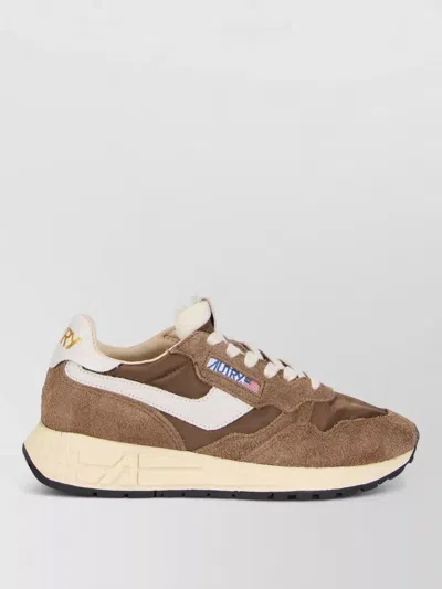 Autry Suede Sneakers Modern Design Rubber Sole In Brown
