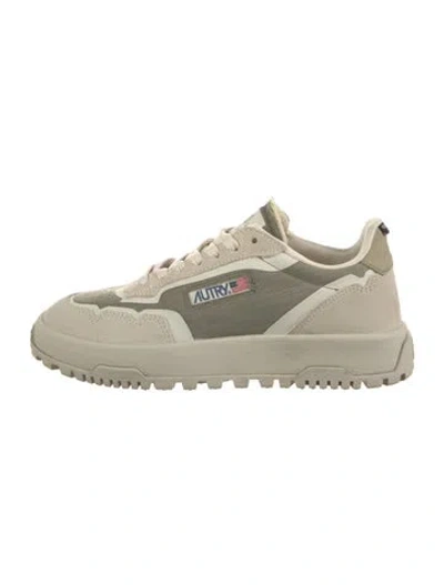 Pre-owned Autry Suede Sneakers In Neutrals