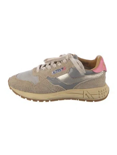 Pre-owned Autry Suede Sneakers In Neutrals