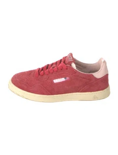 Pre-owned Autry Suede Sneakers In Red