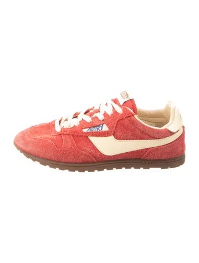 Pre-owned Autry Suede Sneakers In Red