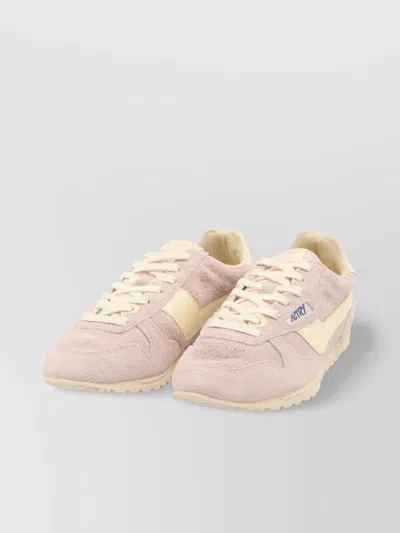 Autry Suede Sneakers With Round Toe And Imperfections