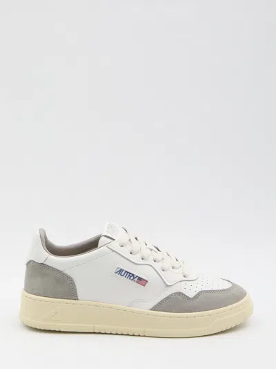 Autry Suede-insert Low-top Medalist Sneakers In Gray