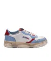 Autry Sup Vint Leather Sneakers In Metallic