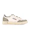 Autry Low Top Sneakers With Contrasting Leather Inserts In Multi