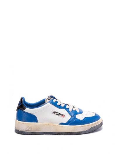 Autry `sup Vint Low` Leather Sneakers In White