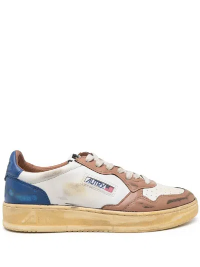 Autry Sup Vint Low Man - Leat/leat Shoes In Sv21 Wh/cafe/blue