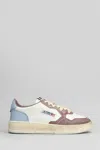 Autry Sup Vint Low Sneakers In White Leather In White
