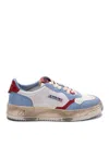 Autry Sup Vint Leather Sneakers In Metallic