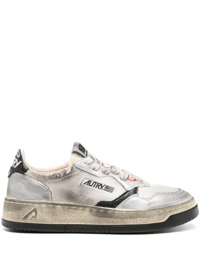 Autry Sup Vint Low Wom Mesh/suede Shoes