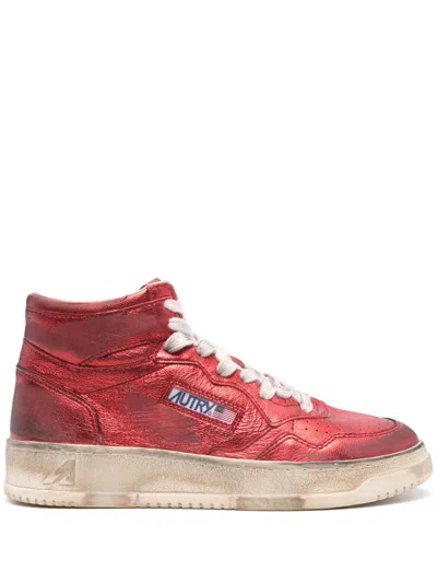 Autry Sup Vint Sneakers In Red